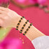 Amulette tibétaine | Bracelet Mantra Mini Obsidienne